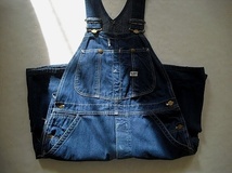 Lee Overalls 91-SB（1970s）リー　デニム　オーバーオール　Made in U.S.A　ジェルトデニム　＠36×29　インディゴ　ヴィンテージ　美USED_画像1