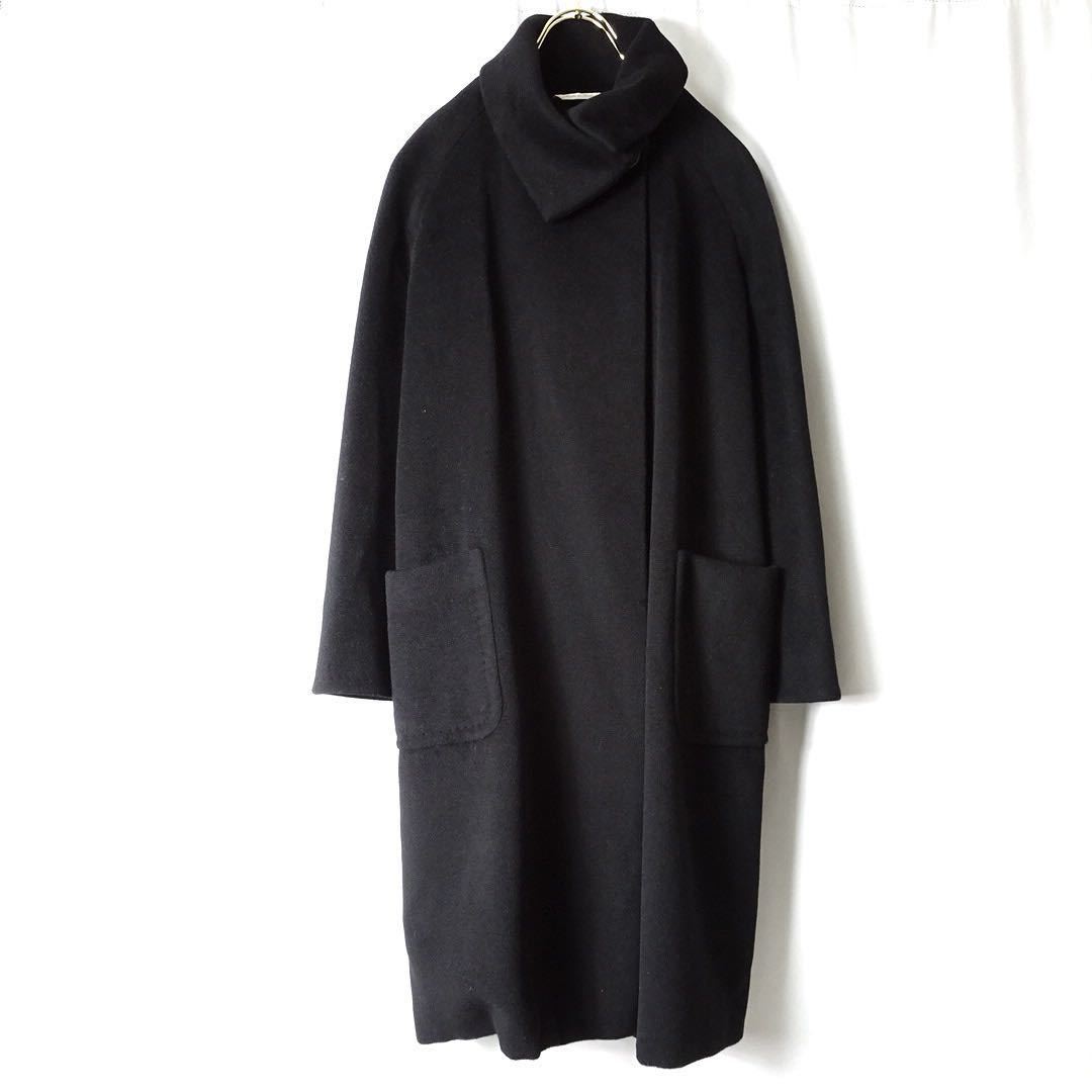 MaxMara 銀タグ イタリア製 カシミヤ混オーバーコート 40 アイボリー
