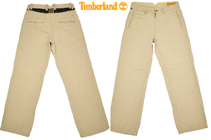 K-4000★美品★Timberland Limited ティンバーランド★正規品 春夏秋 リネン コットン ベージュ チノパンツ W-30