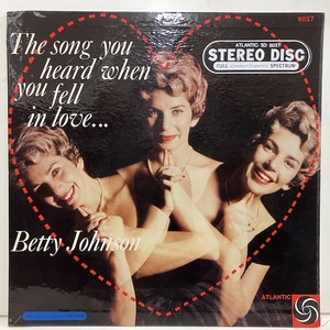 ●即決VOCAL LP Betty Johnson / the Song You heard When You Fell in Love jv3972 米オリジナル Dg Stereo ベティ・ジョンソン