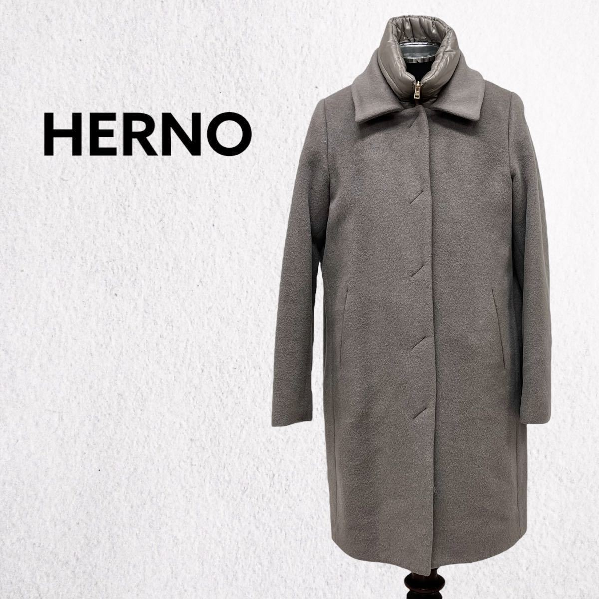 HERNO ヘルノ HERNO ヘルノ カーリーコート 38サイズ｜PayPayフリマ