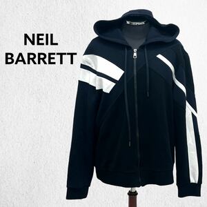 Neil Barrett ニールバレット ジオメトリック ジップアップ フーディー パーカー メンズ BJS227C E547C