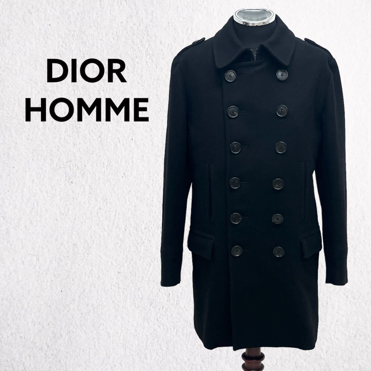 新品 21AW DIOR×SACAI ドッキングダブルブレストジャケット 46 ウール