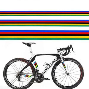 1Pc bicycle sticker reflection rainbow. equipment ornament sticker DIY MTB bicycle modification was done sticker cycling frame sticker 