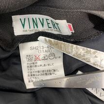 【美品】VINVERT バンベール パンツスーツ セットアップ 背抜き 薄手 ブラウン系 ウエストゴム ジャケット パンツ レディース_画像8