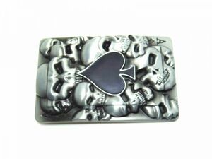  playing cards Skull Ace belt buckle 