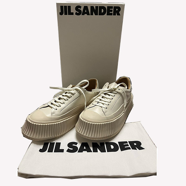 【新品】JIL SANDER　レザー スニーカー　ホワイト　39