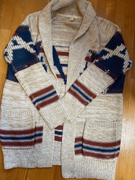 美品 Forever21 ネイティブ柄 ニットガウン