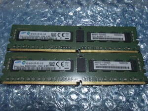 【送料込み・即決】SAMSUNG純正 DDR4 2133 PC4-17000 Registered ECC REG RDIMM 8GB×2枚 計16GB 8G 16G 両面実装