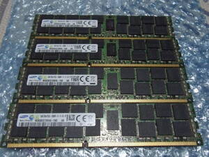 [ postage included * prompt decision ]SAMSUNG original PC3L 12800R DDR3L-1600 DDR3L Registered ECC ECC REG RDIMM 16GB×4 sheets total 64GB same one Rod low voltage correspondence 