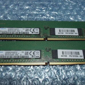 【送料込み 即決】SAMSUNG純正 DDR4 2133 PC4-17000 Unbuffered ECC 8GB×2枚 計16GB 8G 16G 両面実装の画像1