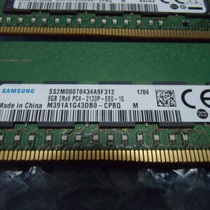 【送料込み 即決】SAMSUNG純正 DDR4 2133 PC4-17000 Unbuffered ECC 8GB×2枚 計16GB 8G 16G 両面実装の画像2