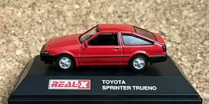 ◇ヨーデル リアルX トヨタ スプリンター トレノ AE86 レッド ミニカー 中古 1/72 スケール 旧車