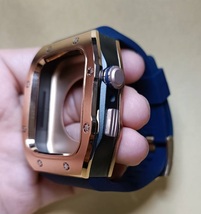 45mm●ゴールド紺●RSTモデル●apple watch カスタム 金属 ステンレス メタル ラバー ゴールデンコンセプト Golden Concept 好きに_画像5