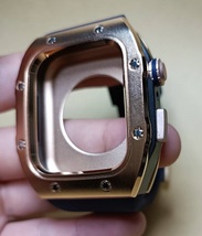 45mm●ゴールド紺●RSTモデル●apple watch カスタム 金属 ステンレス メタル ラバー ゴールデンコンセプト Golden Concept 好きに_画像8