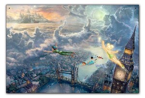 Art hand Auction BTK02-Thomas Kinkade Thomas Kinkade Painting Vintage American Metal Plate Tin Plate Interior Miscellaneous Goods Reproduction, furniture, interior, interior accessories, others