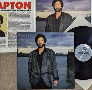 Eric Clapton-August★独プロモ・オンリー・アウター・カヴァー付美盤LP