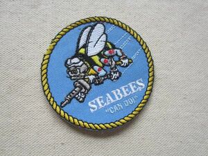 ミリタリー SEABEES Seabees シービー アメリカ海軍 蜂 ハチ ワッペン/パッチ ジャケット カスタム 古着 腕章 サバゲー 装備 430
