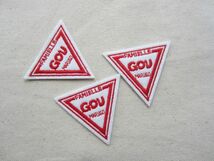 【3点セット】FAMIELLE GOU MARUGO 三角 デザイン ロゴ ワッペン/パッチ 刺繍 おしゃれ かわいい ワンポイント 441_画像1