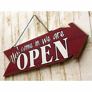  american wooden signboard both sides print OPEN&CLOSED/ open & Crows wood autograph signboard garage Cafe miscellaneous goods american miscellaneous goods signboard 