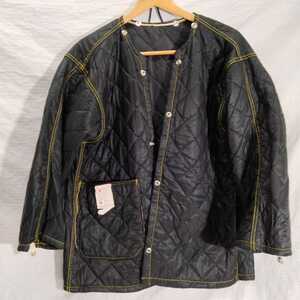 morning pride nylon quilted Jacket　モーニングプライド　ナイロン　カラーレス　インナー　キルティング　ジャケット　アメリカ製　黒