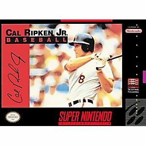 * free shipping * North America version Super Famicom SNES Cal Ripken Jr. Baseballkaru*lip ticket Baseball baseball 