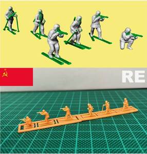 1/144 未組立 WWII Russian Soldiers of Siberia Group on sled (fine detail) Resin Kit (S2453)