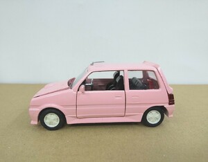 # Yonezawa Diapet [1/35 Daihatsu Mira turbo TR-XX light pink die-cast minicar ] out of print rare model 