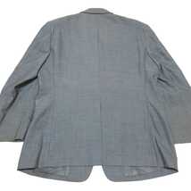 Y015 ウール混 メンズ スーツセットアップ シングル ジャケット スラックス グレー 背抜き BB6 L～LL Kanebo wool ウールマーク ビジネス_画像3