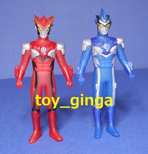 即決ウルトラヒーローシリーズ ウルフェス2018限定 ウルトラマンロッソ フレイム ＆ ウルトラマンブル アクア 中古品　ウルトラマンルーブ