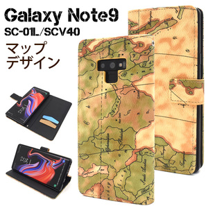 Galaxy Note9 SC-01L/Galaxy Note9 SCV40 スマホケース ギャラクシー ノート9 ケース 携帯ケース 手帳型ケース 地図