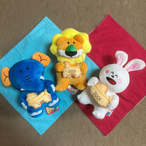 たべっ子どうぶつ Hugビスケットミニポーチぬいぐるみ 全3種 セット