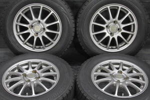 T6条件付送料無料 良品 19年 BRIDGESTONE BLIZZAK VRX 175/70R14×5.5J+38 4H PCD100 4本セット アクア ヤリス ヴィッツ フィット ラティオ