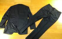 TAKEO KIKUCHI タケオキクチ テーラードジャケット+パンツ セットアップ SIZE:1 黒 送料1000円～_画像2