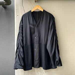 LAD MUSICIAN ラッドミュージシャン 異素材切替 ノーカラージャケット size 46