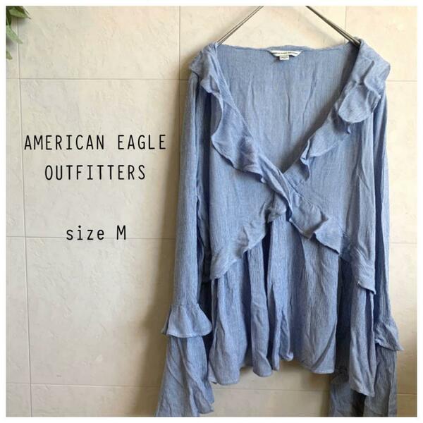 AMERICAN EAGLE OUTFITTERS ストライプブラウス