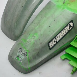 カワサキ KX80 KX080V フロントフェンダー サイドカバー シュラウド リアフェンダー カウル 外装セット【H】Ａ-210の画像8