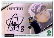 尾関 彩美悠 2022 JLPGA オフィシャルトレーディングカード Rookies & Winners Holoパラレル直筆サインカード 18/30 30枚限定！_画像1