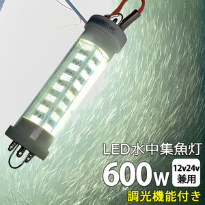 水中集魚灯 漁船 12v 24v 600w 白光 ホワイト LED 集魚灯 夜釣り シラスウナギ漁 夜焚き 集魚ライト シラスウナギ 水中ライト 船舶