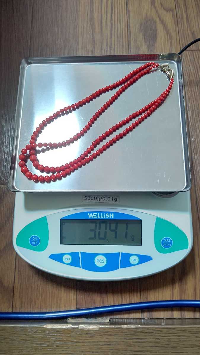 製造大卸☆最安値】稀少!国産 5.5mm 天然 赤 珊瑚 ストレート