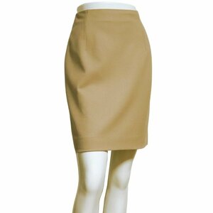  beautiful goods /reko bread Les Copains trapezoid skirt mini height Italy made inscription 11 number L corresponding beige wool .... spring autumn bottoms lady's 