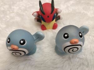 3つ ニョロモ クリア レディアン ポケモンキッズ 指人形 モンコレ 当時物　美品　pokemon てんとう虫　はち　レディバ　進化