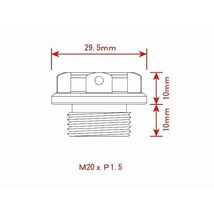 ポッシュフェイス 500001-06 マシンドフィラーキャップ ブラック M20×P1.5 オイルフィラーキャップ_画像3