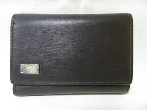 T7222☆【SALE】dunhill ダンヒル 6連キーケース ダークブラウン MADE IN ITALY 中古品 送料無料