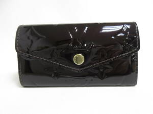 10393◆【SALE】LOUIS VUITTON ルイヴィトン ヴェルニ M90909 ミュルティクレ4 4連キーケース MADE IN FRANCE 中古 USED