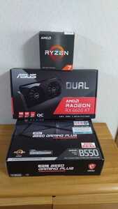 AMD Ryzen 7 5800X + MSI MSI MPG B550 GAMING PLUS + KLEVV ゲーミング メモリ DDR4 3200 32GB＋ASUS Radeon RX6600XT