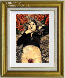 Art hand Auction Goro Ishikawa's print The Holy Girl's Banquet 12, This is a copperplate print-style work that fully expresses the charm of beautiful girl aesthetic paintings.Comes with an A4 frame and has a high level of artistry., artwork, painting, pastel painting, crayon drawing