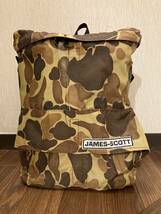  ●JAMES SCOTT USA製 迷彩柄リュック ビンテージ ジェームススコット カモフラージュ バッグ アメリカ製 ハンティング フィッシング_画像1