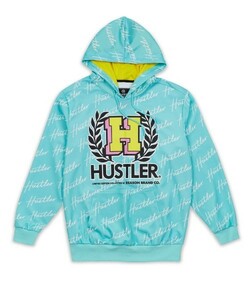 BG58)REASON CLOTHING HUSTLER AOP EMBLEM プルオーバーパーカー/HS22-16/XL/USサイズ/リーズンクロージング