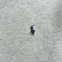 ポロラルフローレン POLO RALPH LAUREN ポニー刺繍入 前V付クルーネックスウェットシャツ トレーナー 裏起毛 キッズ2/2T グレー k1227-2_画像3